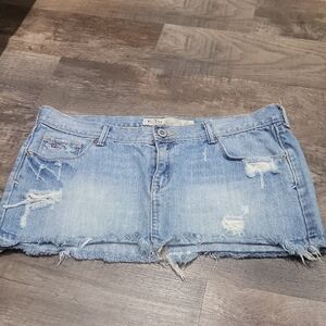 Hollister Blue Distressed Jean Shorts